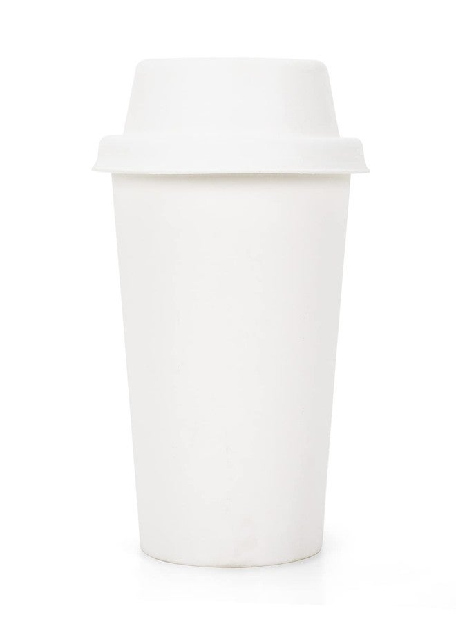 SANWALSA, Set Off 100, Hard Paper Disposable Tea/Coffee Cups with Biodegradable Paper lids, 240 ml - White - Image 1