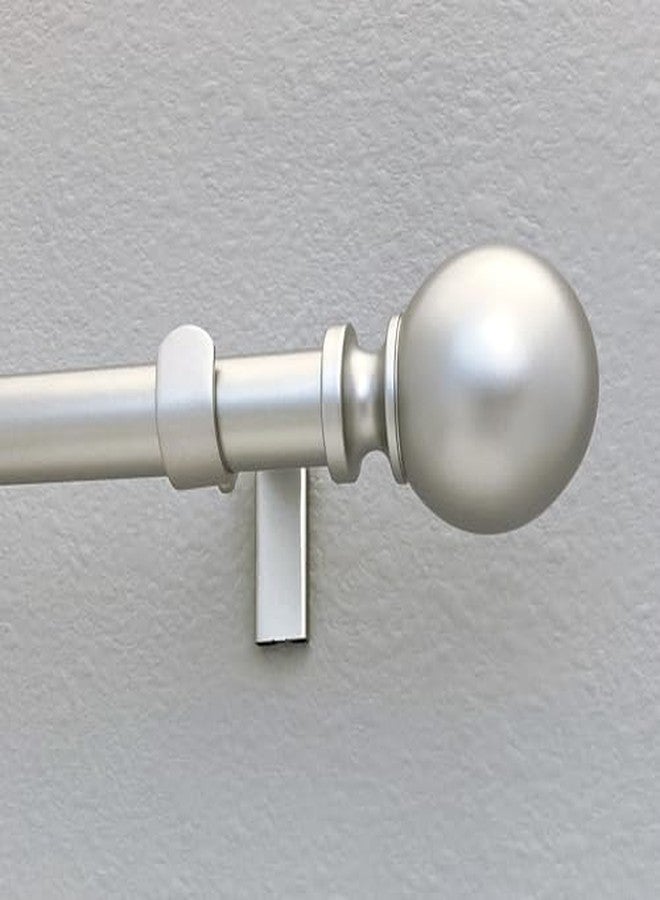 Decopolitan Easy Install No Drill Curtain Rod Set 36-72", Nickel - Image 4