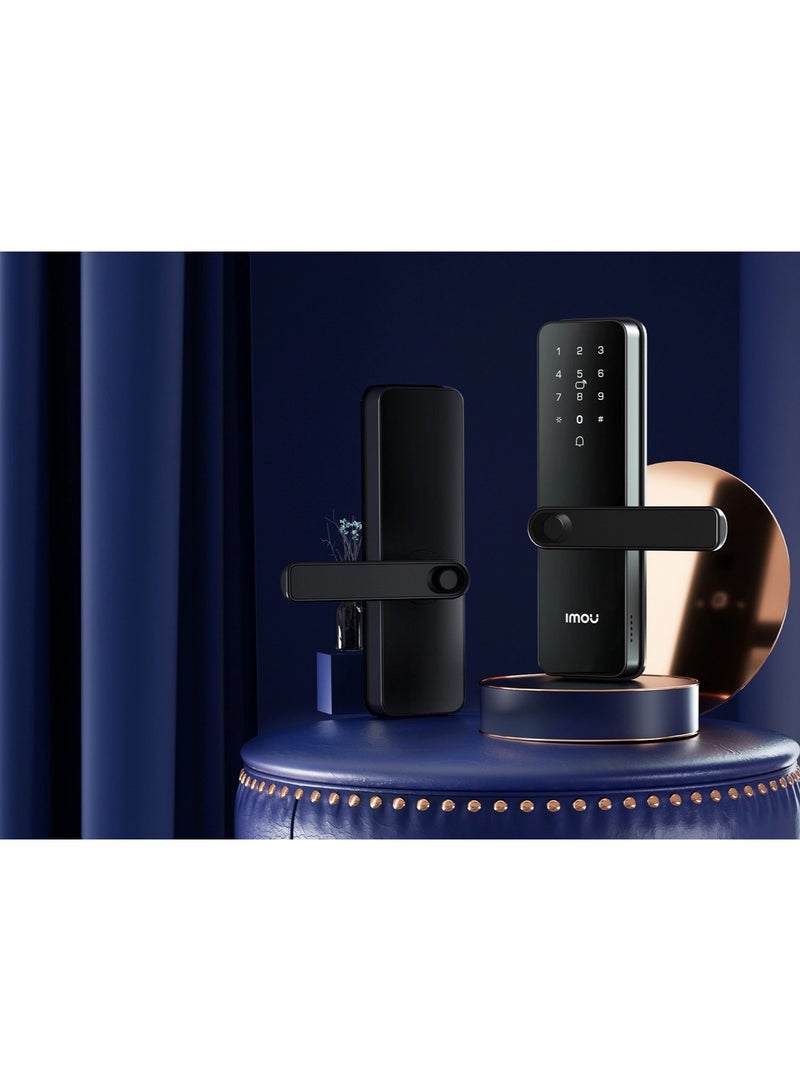 IMOU K1S Smart Door Lock – Keyless Digital Lock with Handle | Fingerprint, App & Card Access | Child Safety & Remote Control | Weather-Resistant – Black - Image 2