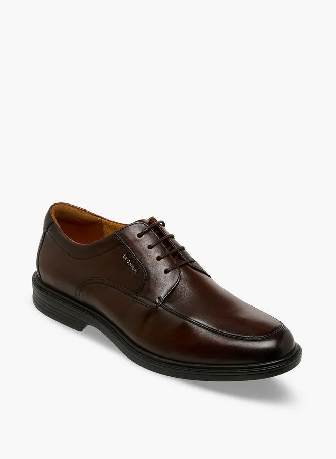 لو كونفورت Men Lace-Up Leather Derby Shoes