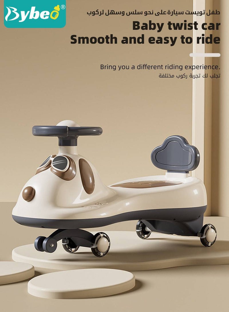 Bybeo Ride on Push Car for Kids, Baby Swing Car, Magic Baby Cars for 1-6 Years Boys Girls, Ride-On Toys for Kids Toddlers, Twister with Safety Belt, Light, Music, Storage Space and Push Handle  - Image 2