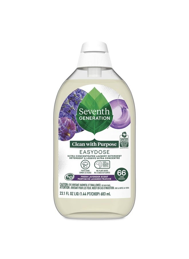 Seventh Generation EasyDose Laundry Detergent Fresh Lavender Ultra Concentrated Washing Detergent 23 oz  - Image 1