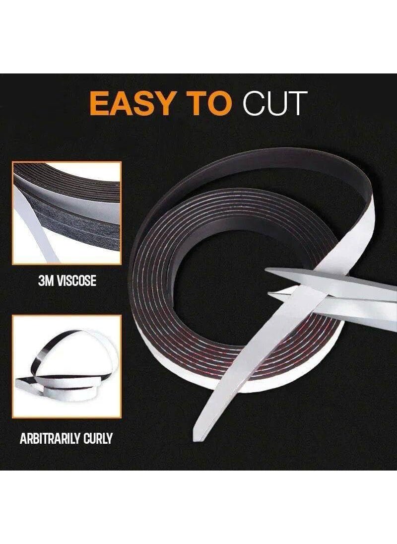 Generic Magnetic Tape Roll with Flexible Magnet Strips for DIY, Art Projects, Fridge, Whiteboards, No Nails Needed, Traceless Removal, Easy to Cut, Strong Magnetic Hold  - Image 4