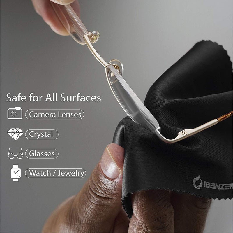 I Benzer Microfiber Cleaning Cloths for Electronics – Micro Fiber Camera Lens Cleaning Cloth, Glasses, Screens, Eyeglasses, iPad, iPhone, Cell Phone, LCD TV Screens and More, MF01S-3P-A - Image 4