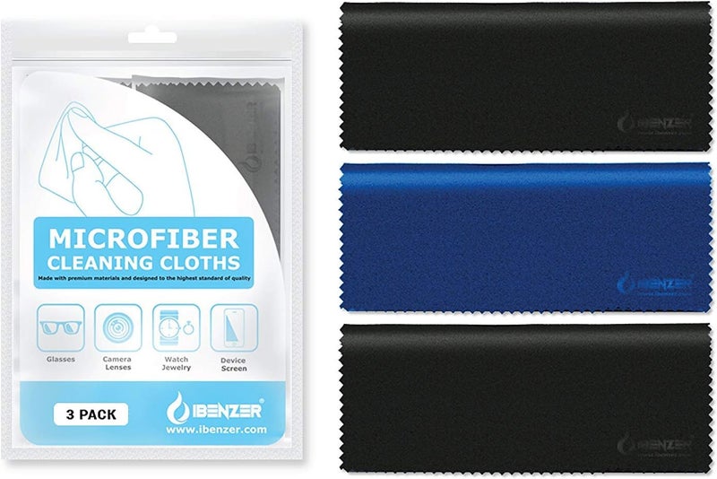 I Benzer Microfiber Cleaning Cloths for Electronics – Micro Fiber Camera Lens Cleaning Cloth, Glasses, Screens, Eyeglasses, iPad, iPhone, Cell Phone, LCD TV Screens and More, MF01S-3P-A - Image 1