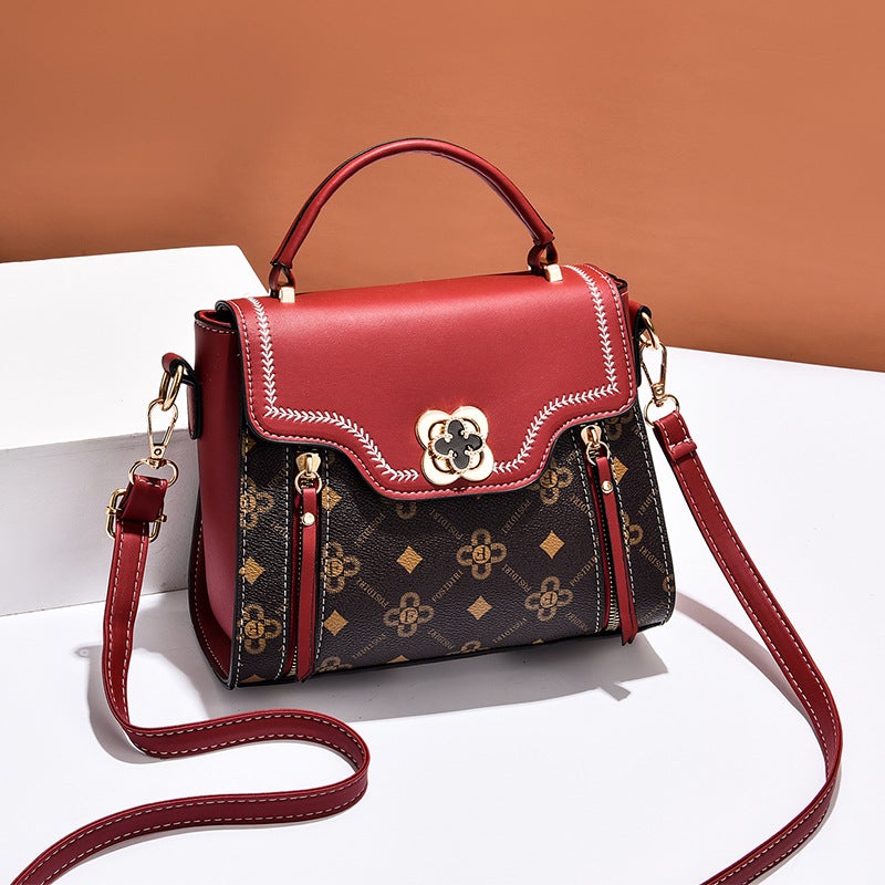 Women'S Bags Fashion Printed Small Square Bag Shoulder Crossbody Bag Korean Style Trendy Retro Style Handbag - Image 1