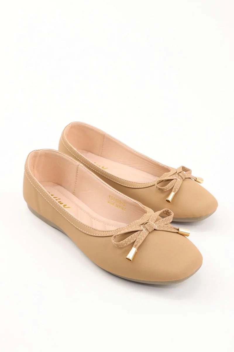 Viny VINY Women's Cushioned Ballet Flats – Comfortable Slip-On Ballerina Shoes, Lightweight Casual Flat Shoes, Soft Walking & Office Footwear for Everyday Wear