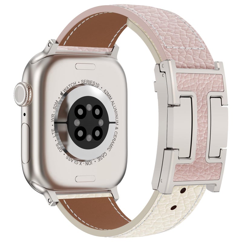 CHANCHY Leather Magnetic Watch Band Compatible with Apple Watch Bands 40mm 38mm 41mm 42mm 44mm 45mm 46mm Top Grain Leather Dressy Band for Women Men iWatch Ultra SE3 Series 1110987654321