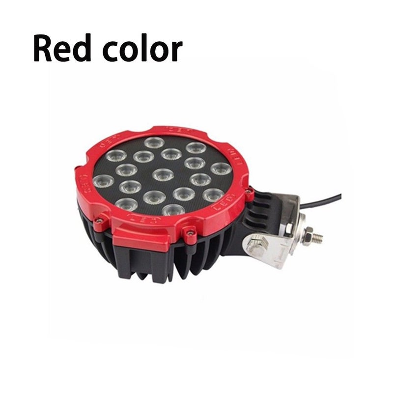 ECAHAYAKU 7" Red LED Headlight 51W 12V 2-Pack - Image 4