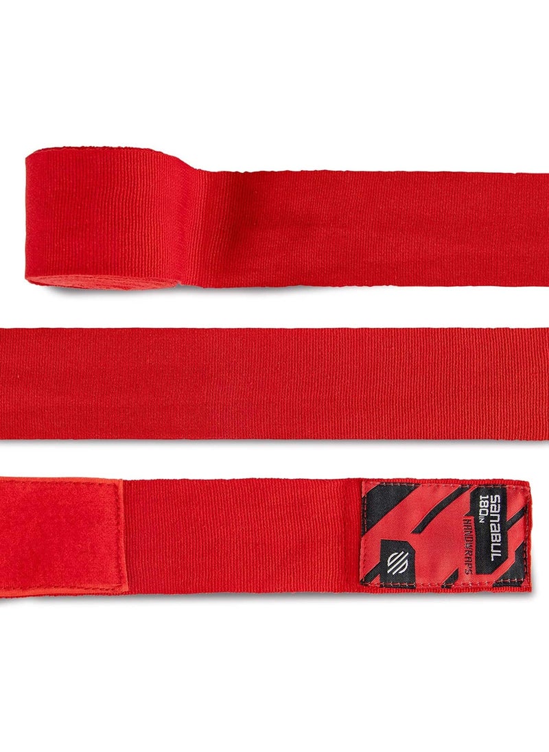 Sanabul  - Elastic Professional 180 inch Handwraps for Boxing Kickboxing Muay Thai MMA (Red, 180 inch) - Image 1