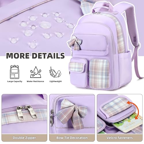 KIDNUO School Backpacks for Teen,Cute College Bags for Women Students Large Bookbag 15.6 Inch Laptop School Bag Kids Kindergarten Elementary Casual Travel Daypacks Backpack for Girls - Image 5
