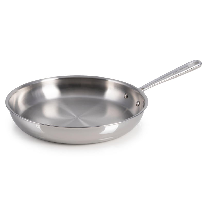 T-Fal Pro Tri-Ply Fry Pan, Stainless Steel Pan 12 inch, Induction Cookware, Oven Safe 500F, Fast & Even Heat, Professional Quality & Durability, Skillet, Cookware, Silver - Image 1