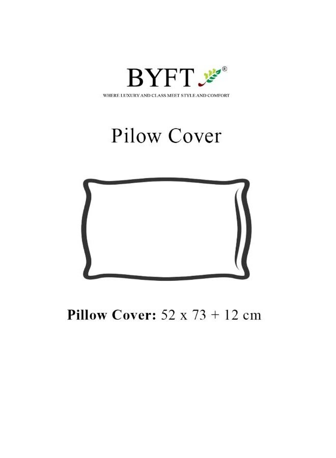BYFT Orchard Exclusive (Beige) Pillow Cover (Set of 1 Pc)  Cotton percale Weave, Soft and Luxurious, High Quality Bed linen -180 TC - Image 5