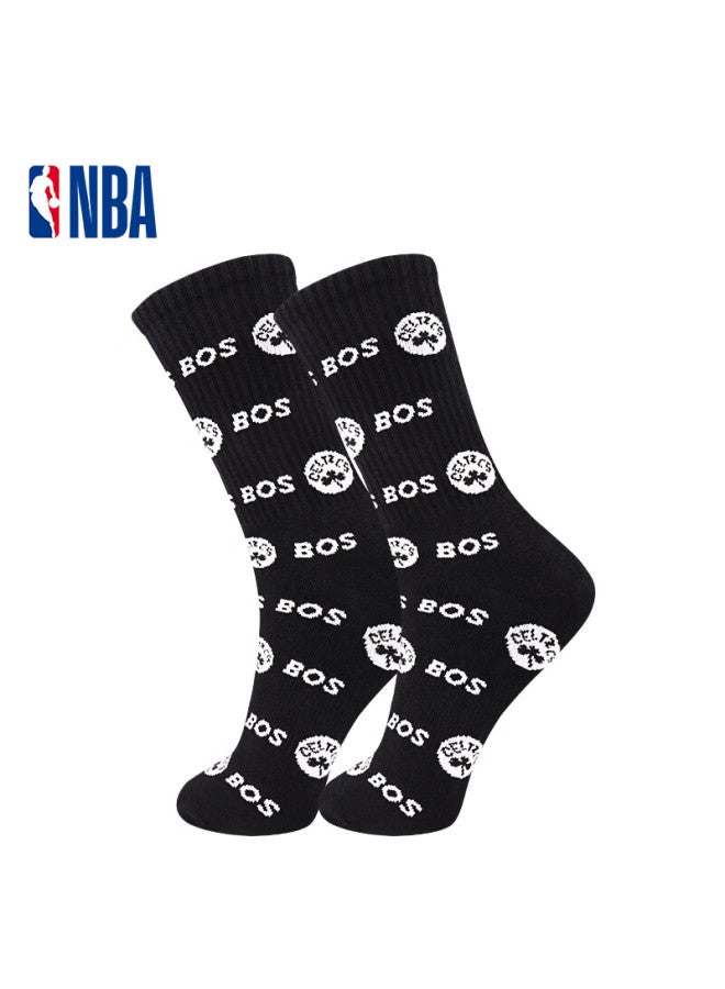 Nba Long Tube Socks Antibacterial Deodorant Odor-resistant Fashion Trend Running Casual High Tube Basketball Sports Cotton Socks 3 Pairs - Image 3