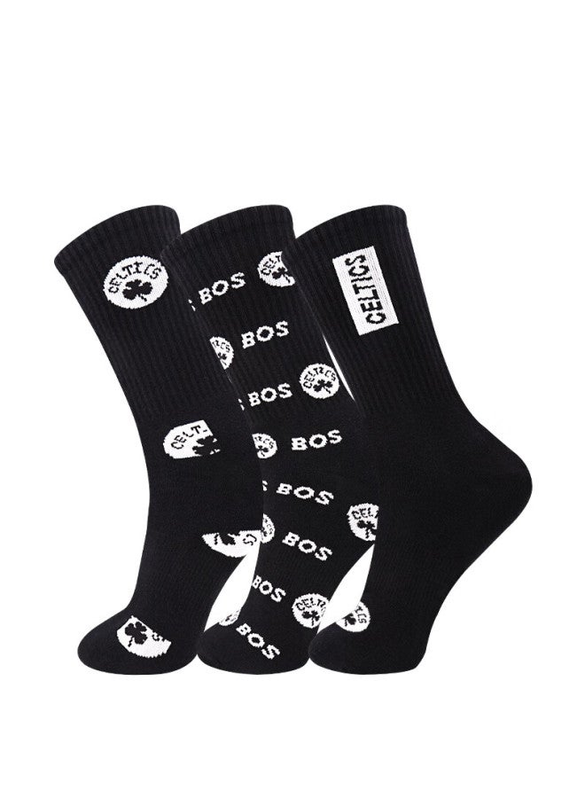 Nba Long Tube Socks Antibacterial Deodorant Odor-resistant Fashion Trend Running Casual High Tube Basketball Sports Cotton Socks 3 Pairs - Image 4