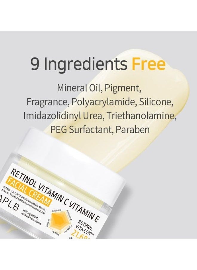 Retinol Vitamin C Vitamin E Facial Cream 55ml