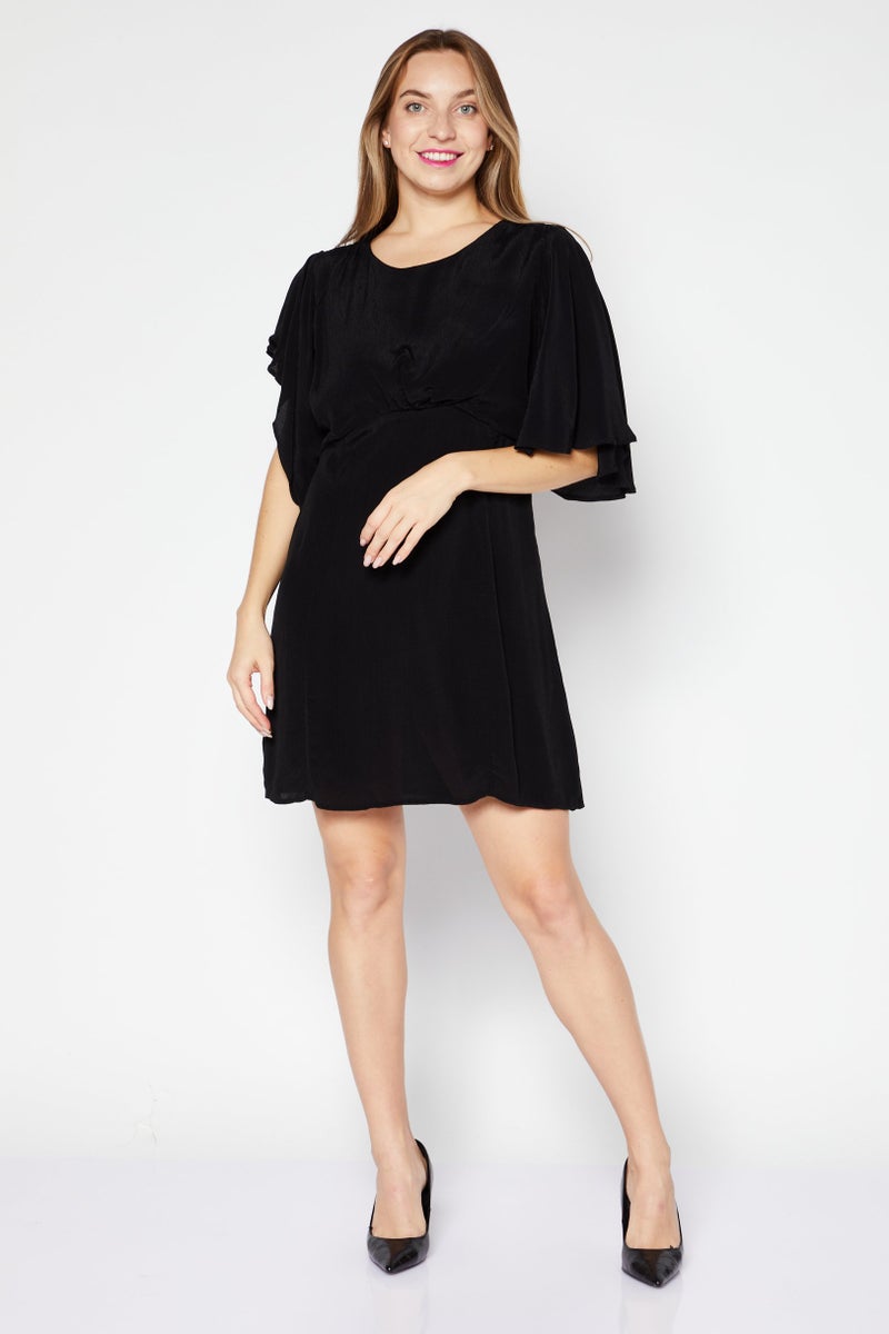 NA-KD فستان ميني بقصة بسيطة للنساء، أسود - Image 2