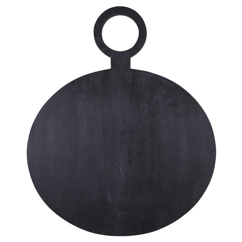 Santa Barbara Design Studio Table Sugar Mango Wood Round Charcuterie Board Medium Black