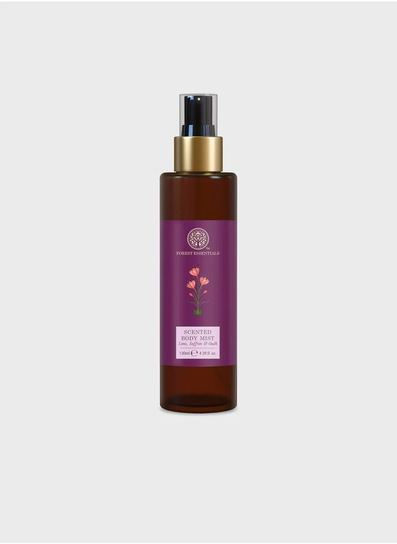 Forest Essentials Scented Body Mist - Lime, Saffron & Oudh - 130 Ml