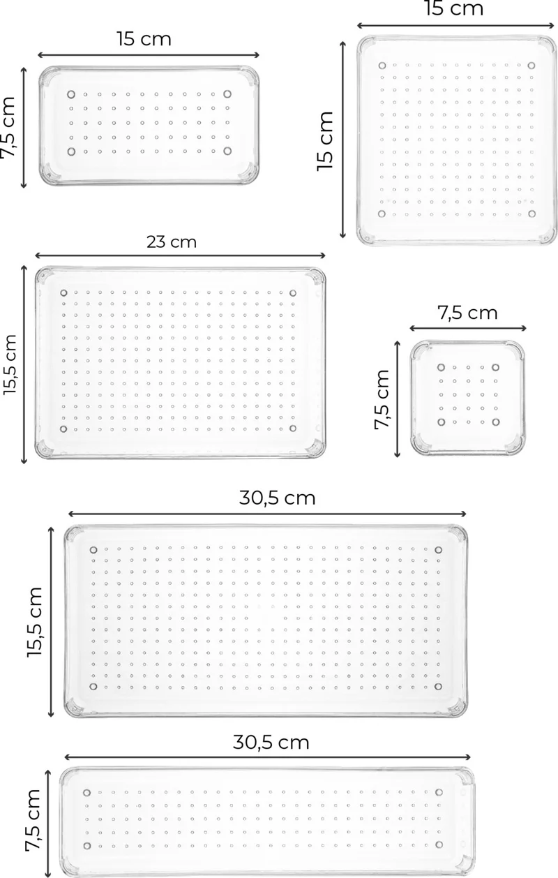 Vienev 16LI Transparent Organizer Organizer 7x(N.square) 5x(N.dkdrtgn) 2x(O.dkdrtgn) 1x(W.square,o.dkdrtgn)