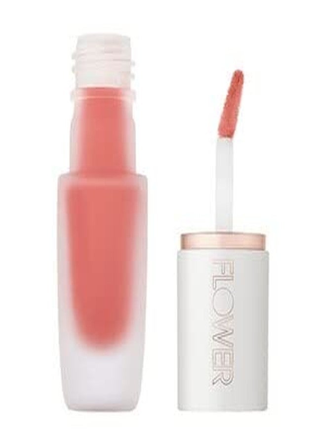 FLOWER BEAUTY By Drew Barrymore Perfect Pout Lip Color - Soft Matte Finish - Liquid Lipstick - Comfortable + Lightweight Feel (Salsa)