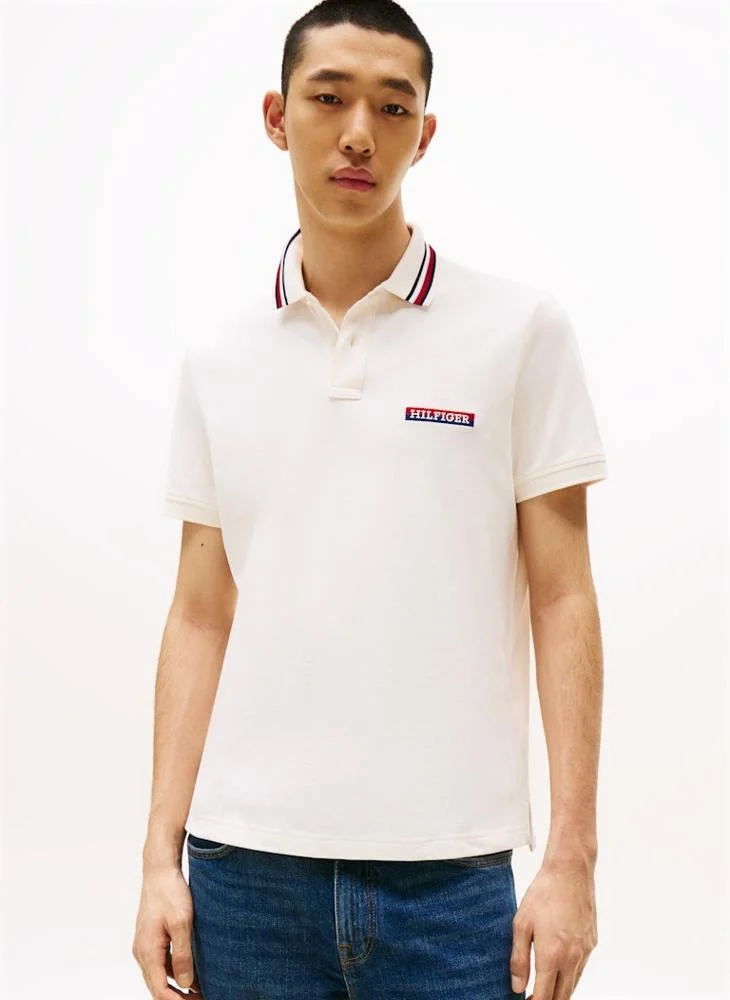 تومي هيلفيغر Americana Tipped Short Sleeve Polo
