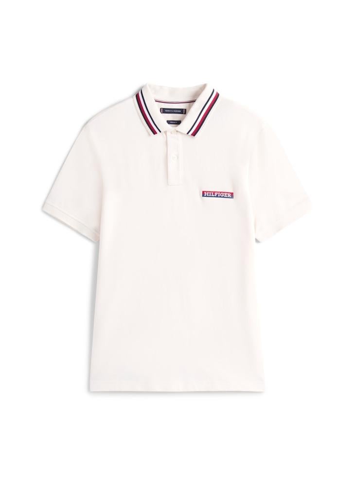 تومي هيلفيغر أمريكانا بولو بأكمام قصيرة وياقة مخططة - Image 4