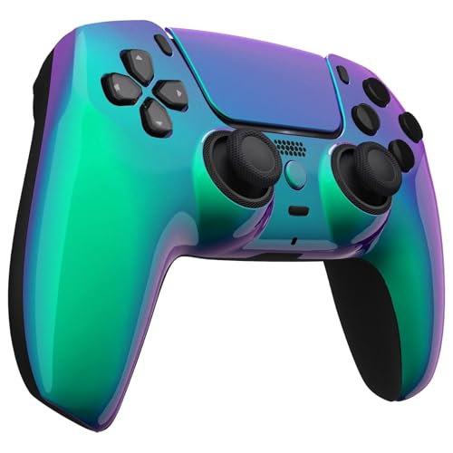 Custom Controllerzz Wireless Controller Compatible with PS5 - Multiple Designs Available (PS5 Green & Purple Chameleon) - Image 2