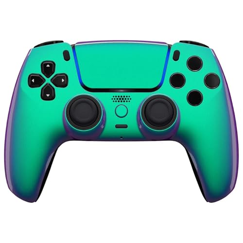 Custom Controllerzz Wireless Controller Compatible with PS5 - Multiple Designs Available (PS5 Green & Purple Chameleon) - Image 5
