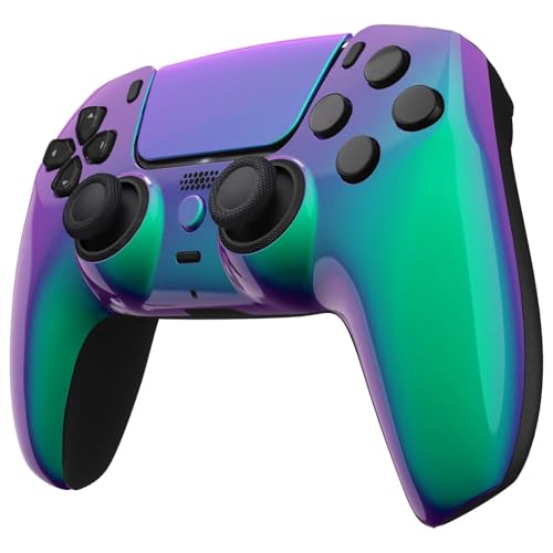 Custom Controllerzz Wireless Controller Compatible with PS5 - Multiple Designs Available (PS5 Green & Purple Chameleon) - Image 3