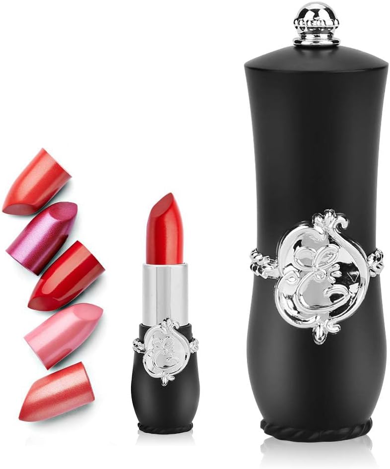 Luckam Empty Lipstick Tube, 10 Pcs Royal Style DIY Lipstick Empty Container Self-made Lipstick Mold Lip Balm Tubes (Black) - Image 2