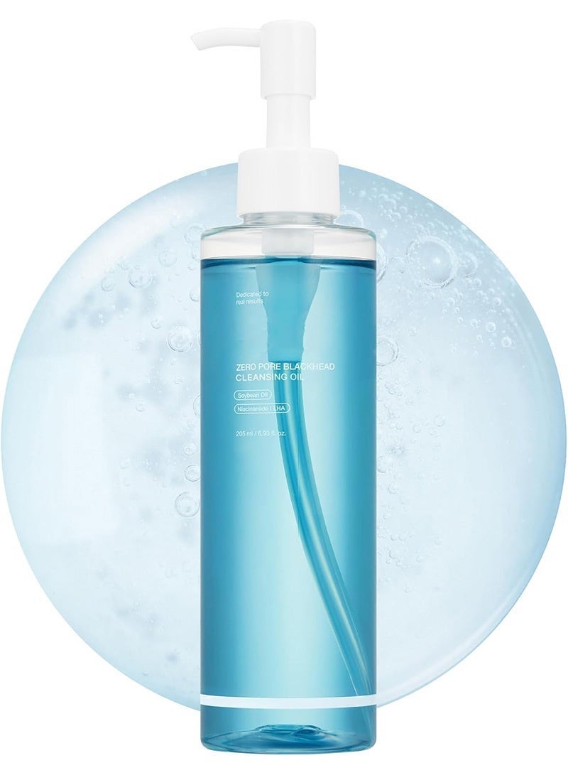 Zero Pore Blackhead Cleansing Oil | Makeup Remover for all skin types, Daily Moisture Facial Cleanser, Low-Irritation(205ml / 6.93 fl.oz) - Image 1