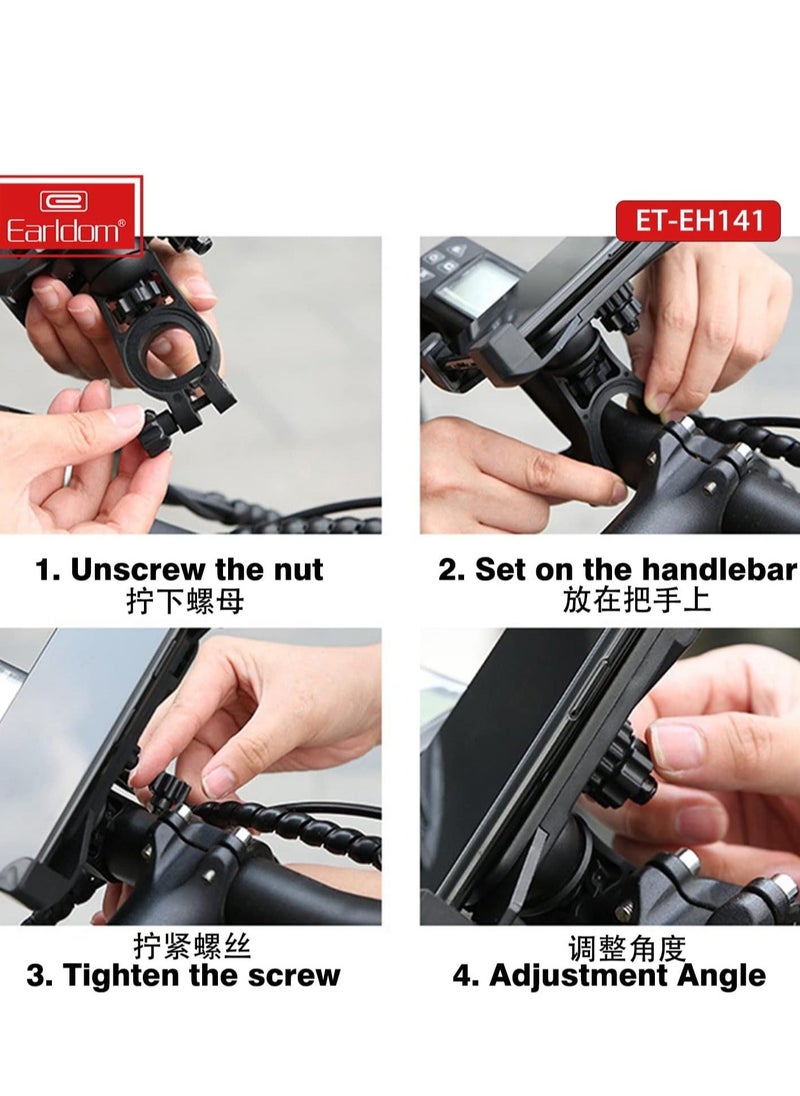 Earldom Universal Mobile Car Holder – Black, Adjustable Dashboard & Windshield Mount for Smartphones - Image 2