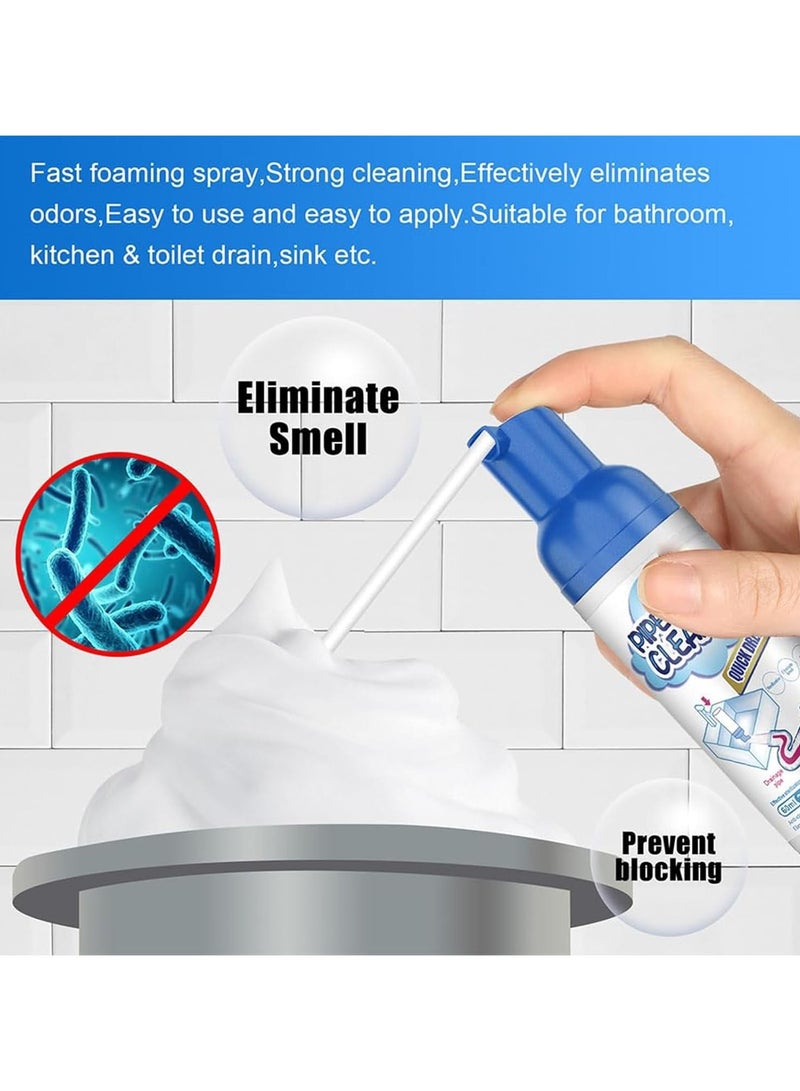 2 pack Powerful Foam Drain Cleaner - Sink & Toilet Clog Remover, Fast Acting Foam Cleaner for Bathroom, Sinks, Tubs & Drains, 2 Pack - Fragrance Deodorizer & Clog Remover  - Image 3