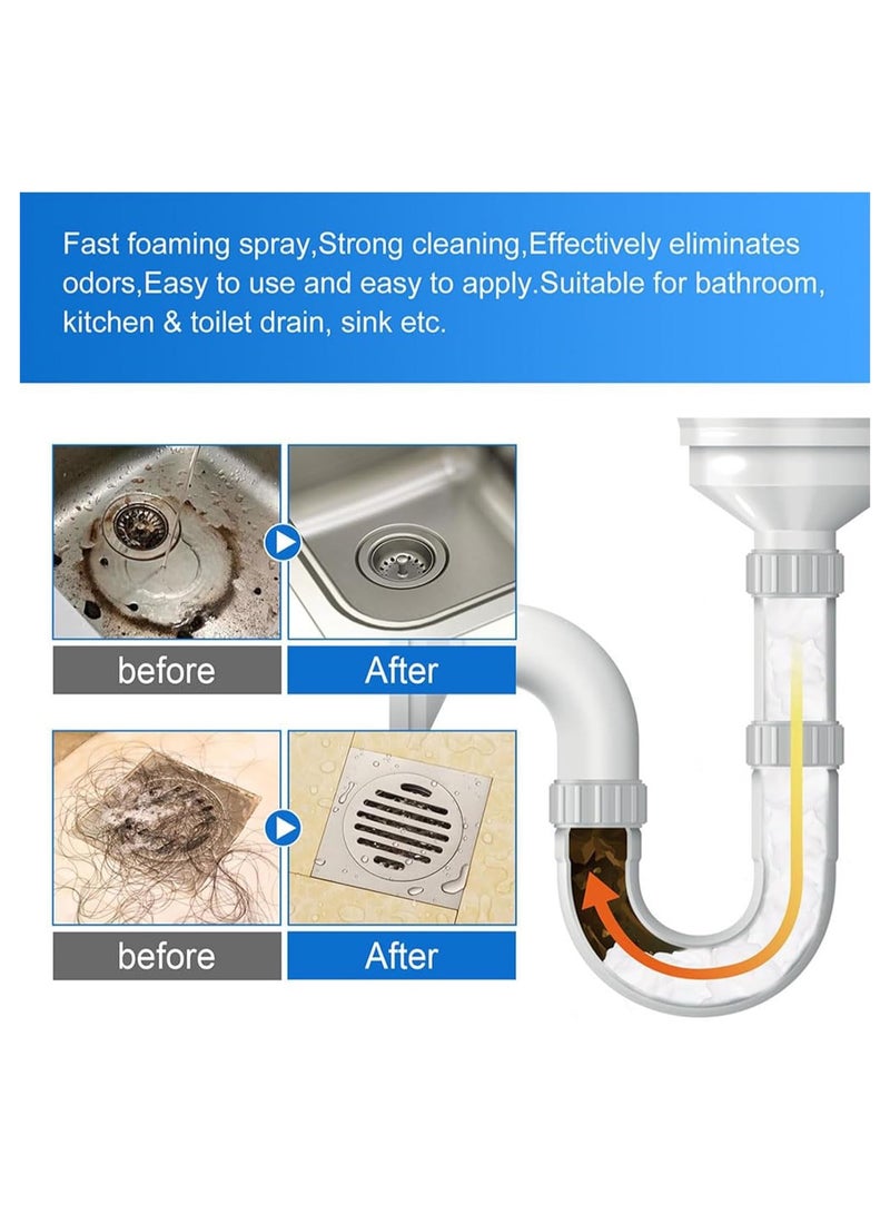 2 pack Powerful Foam Drain Cleaner - Sink & Toilet Clog Remover, Fast Acting Foam Cleaner for Bathroom, Sinks, Tubs & Drains, 2 Pack - Fragrance Deodorizer & Clog Remover  - Image 4