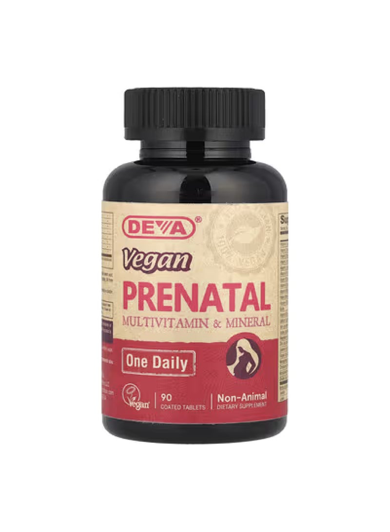 Deva Vegan Prenatal Multivitamin & Mineral, One Daily, 90 Coated Tablets