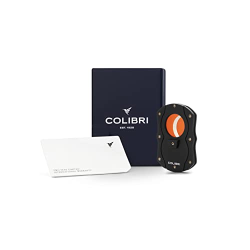 Colibri Premium Cut Cigar Cutter - Ergonomic Stainless Steel, Double Guillotine Style Spring-Loaded Straight Cut Blade, Ideal for up to 62+ Ring Gauge - Gift for Cigar Enthusiasts (Black & Orange) - Image 5