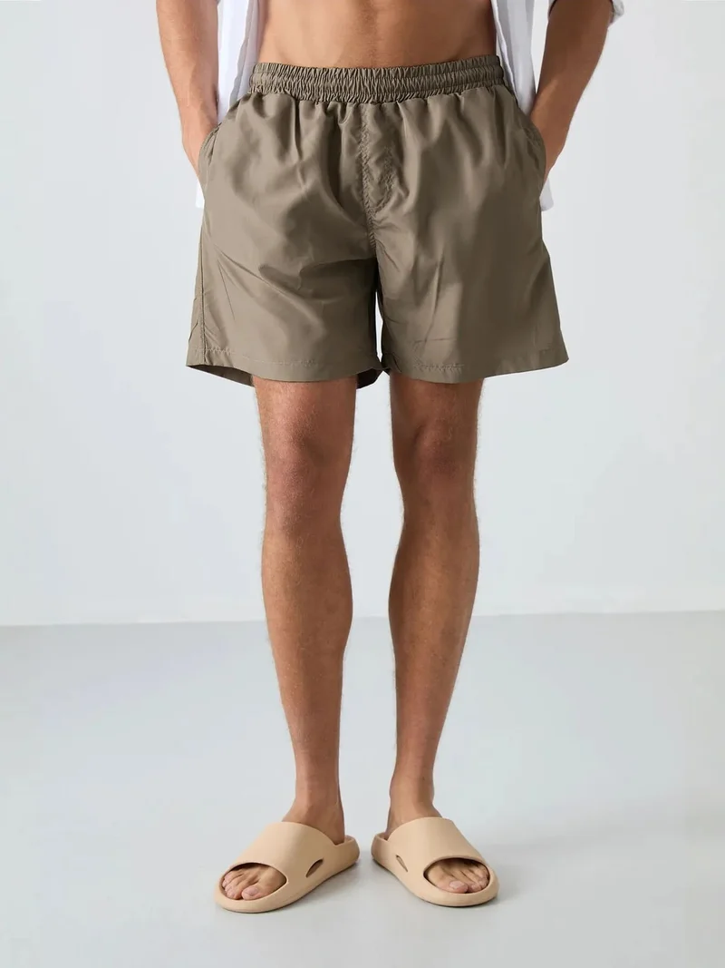 Tommylife Khaki Green TOMMY Men's Pull-On One-Piece Shorts Set for Men | Best Price UAE