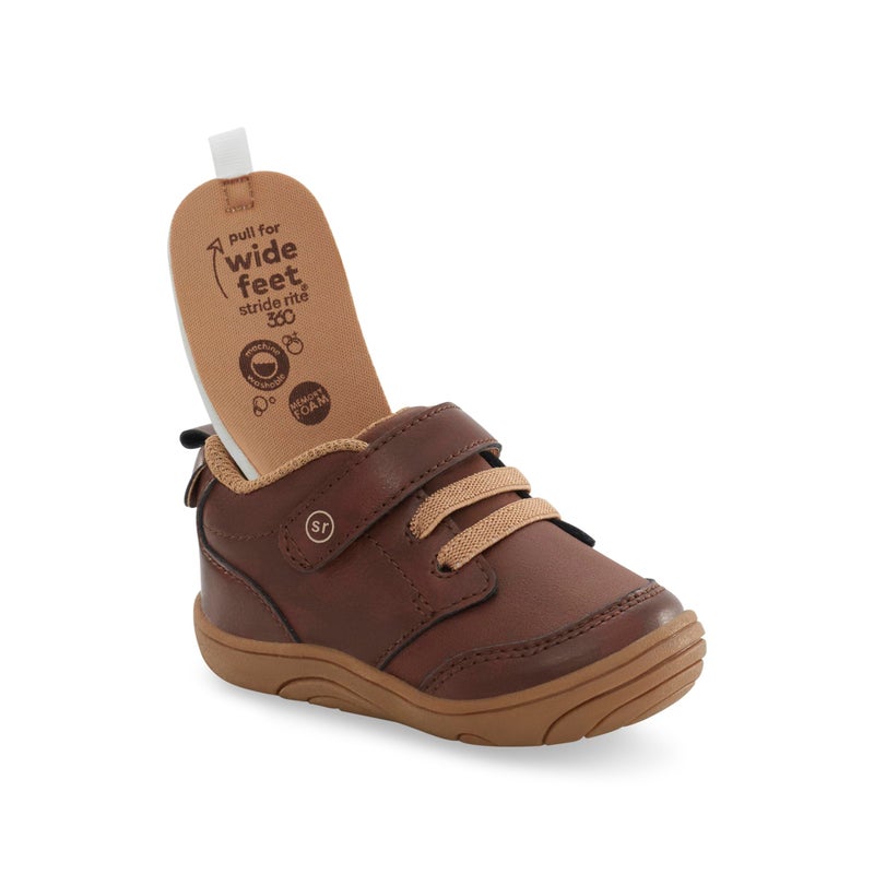 Stride Rite 360 Unisex Child Taye 2.0 First Walker Shoe, Brown, 4 Infant - Image 2