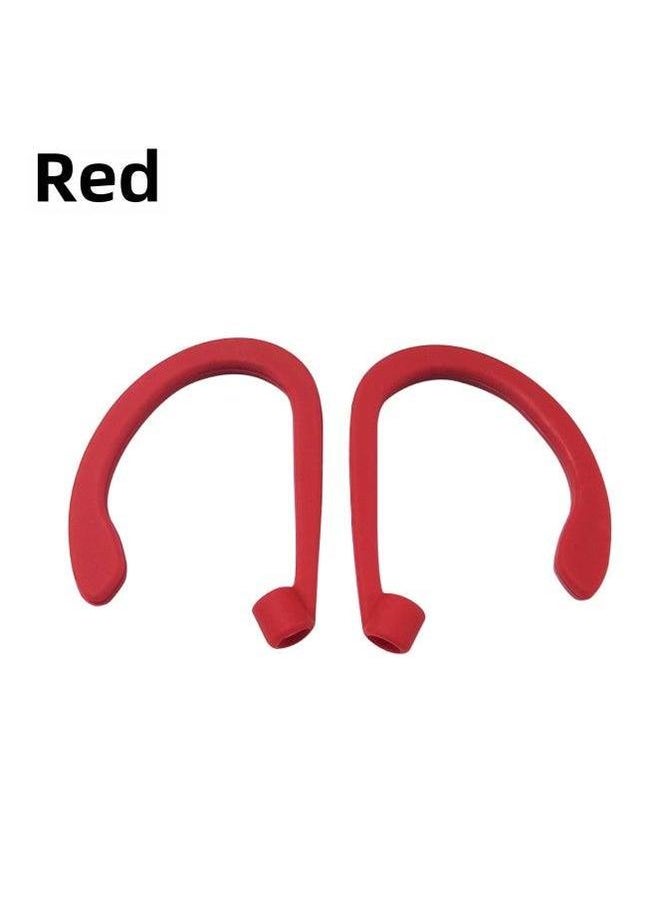 Generic - Suitable For Air Pods Anti-lost Ear Hanging Apple Bluetooth Headset Sports Wireless Silicone Hanging-Color:Big Red Left And Right Pair (Naked)-Model:General - Image 1
