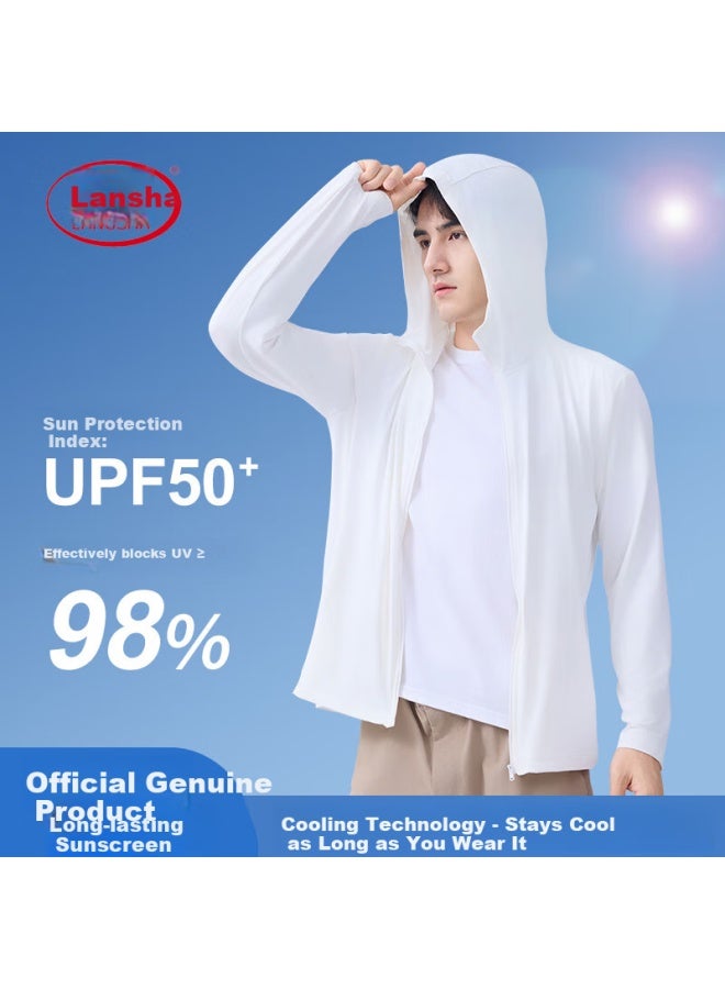 LANG SHA Langsha Uv Protection Clothing For Men And Women Ice Silk Summer Sunscreen Ultra-thin Breathable Sunscreen Skin Coat Outdoor Sunscreen Jacket - Image 1