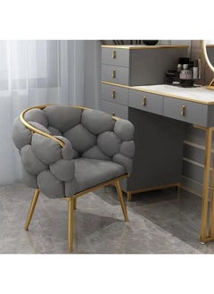 Luxury Handmade Accent Chair Modern Velvet Armchair with Gold Metal Legs and Elegant Tufted Back