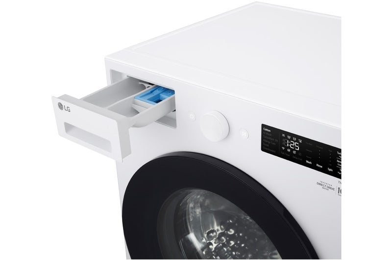 إل جي 13 kg Washer with 8Kg Dryer  | Front Load washing Machine | 6 Motion DD | AI DD | Steam | TurboWash360 | Essence White color WSN1308WHT Essence White (Glossy) - Image 4