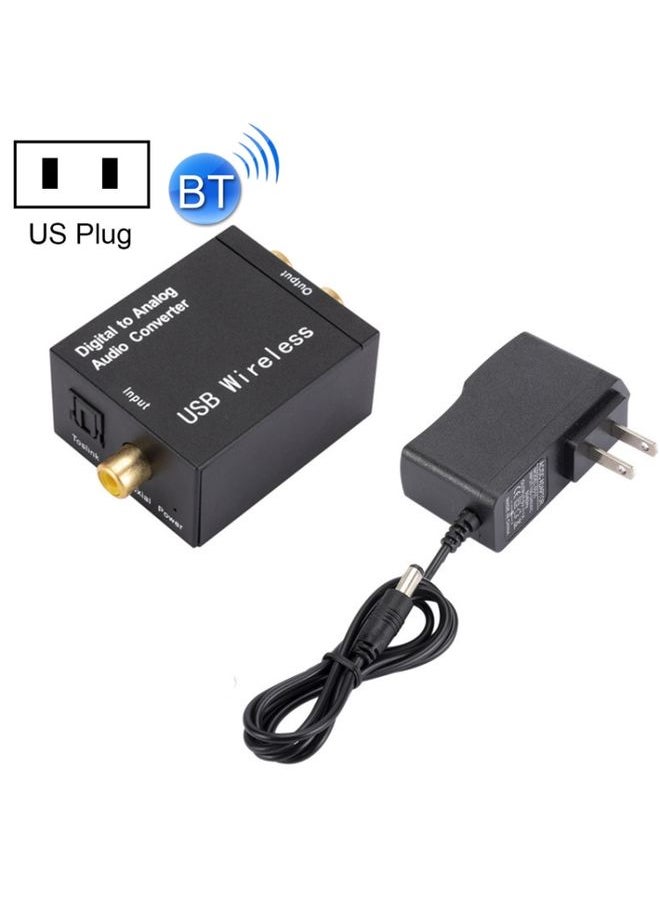 BURAQ YP028 Bluetooth Digital To Analog Audio Converter, Specification: Host+US Plug Power Adapter  - Image 1