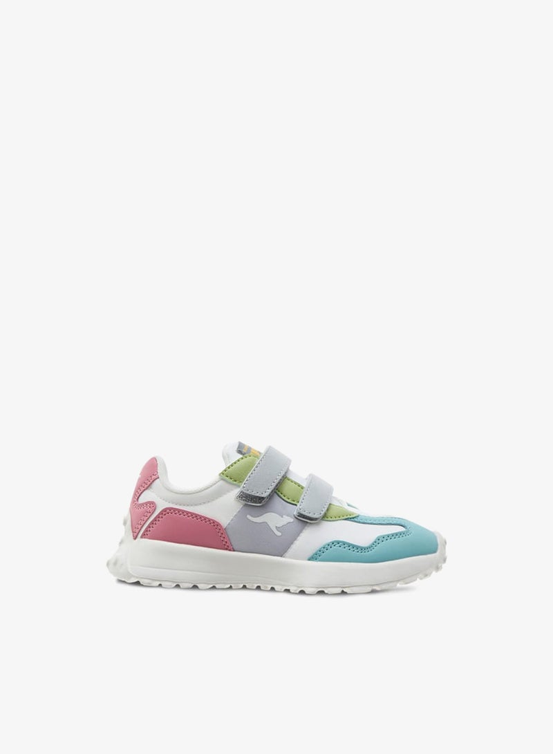 kangaROOS Girl's Colourblock Sneakers with Hook and Loop Closure - Image 1