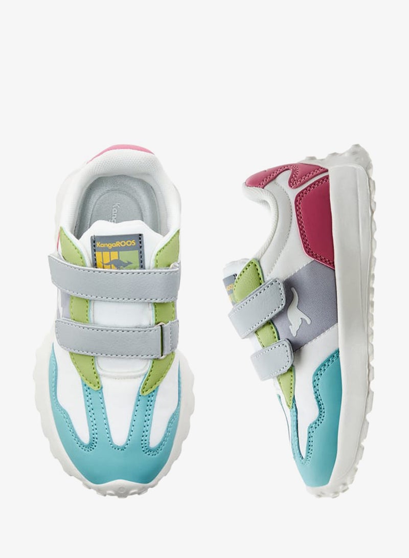 kangaROOS Girl's Colourblock Sneakers with Hook and Loop Closure - Image 3