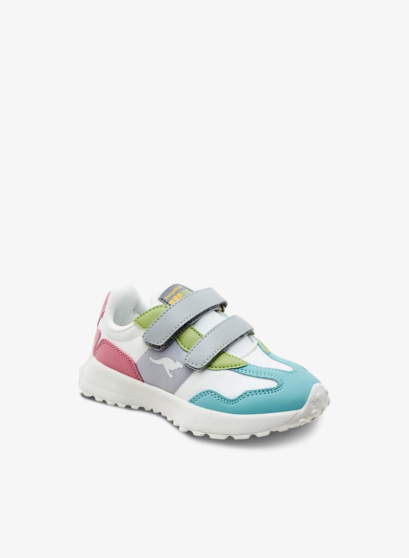 kangaROOS Girl's Colourblock Sneakers with Hook and Loop Closure - Image 2