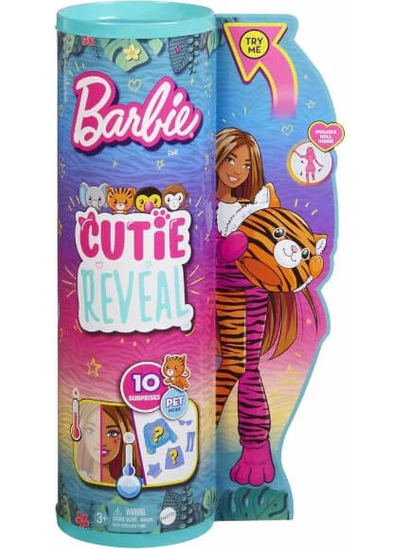Barbie Cutie Reveal Dolls Tropical Forest Series Tiger HKP99