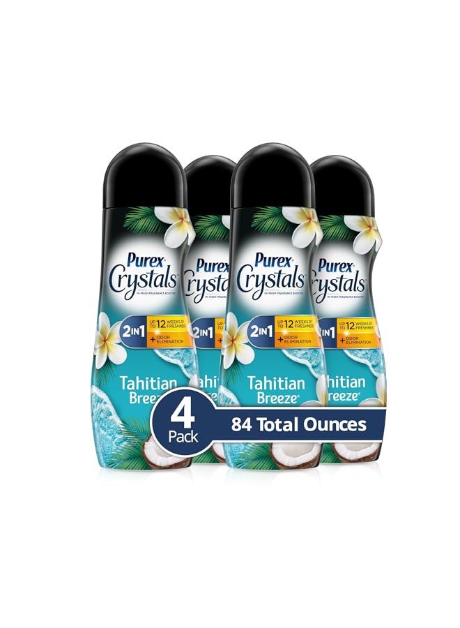 Purex Crystals in-wash Fragrance and Scent Booster, Tahitian Breeze, 21 Ounce (Pack of 4) - Image 1