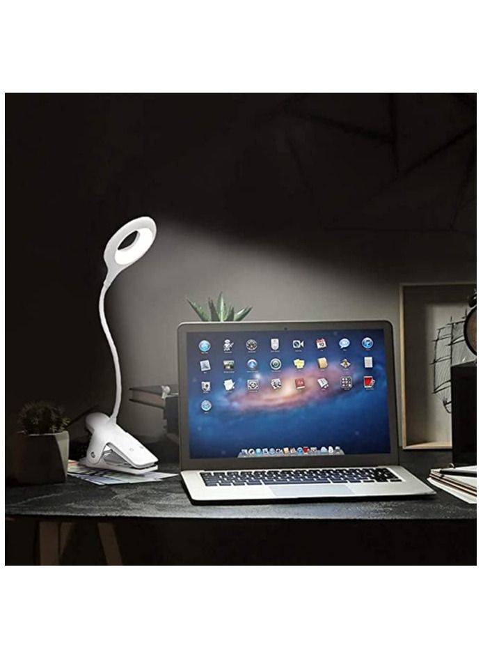 SYOSI LED Reading Light, Eye Protect Clip On Lamp for Bed Headboard, 28 LED Bed Reading Lights, USB Rechargeable Book Light for Kids, 9 Settings Clip On Desk Lamp, Led Clip Light with Flexible Neck - Image 5